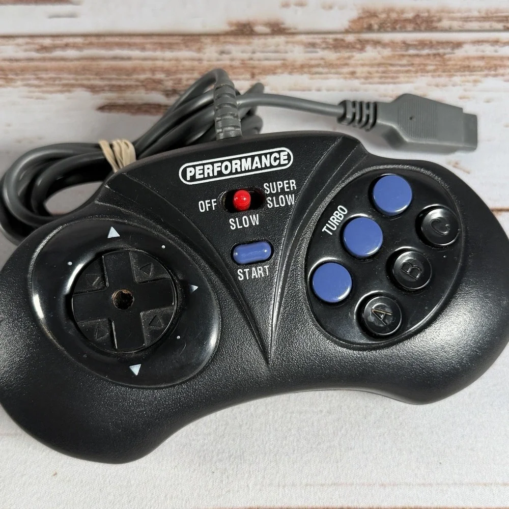 Sega Genesis Turbo Controller Performance Slow Down Switch Vintage Pad Used